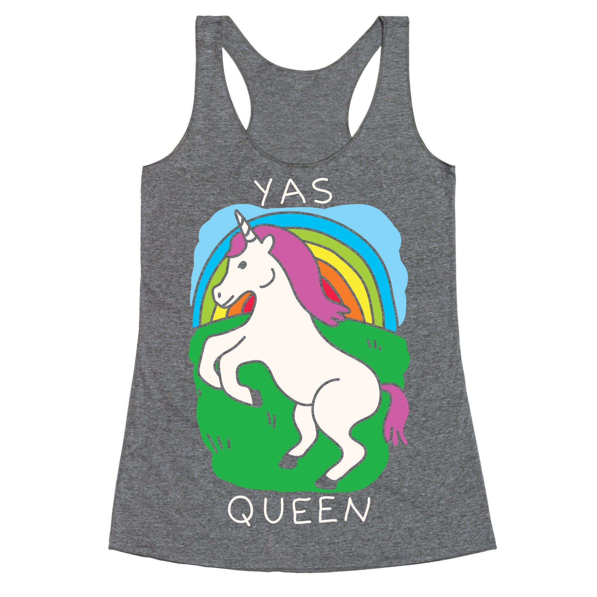 Yas Queen Unicorn Racerback Tank